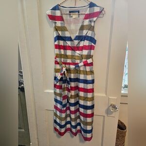 Maeve Multicolor Checkered Midi Dress